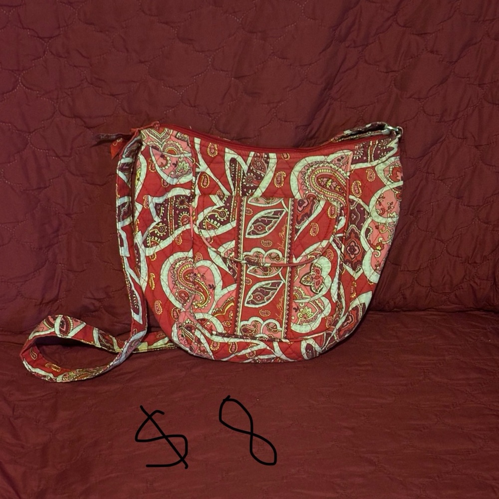 Vera Bradley Red Paisley Crossbody Bag